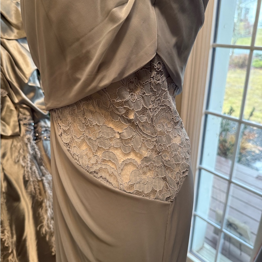 David's Bridal Light Gray Prom Dress/bridesmaid/evening /special occasions - Picture 10 of 12